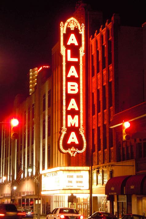 Alabama theatre birmingham - Alabama Theatre. Built in 1927 and widely known as "the Showplace of the South," the Alabama Theatre features marble, plaster and gold-leaf detailing and its original Mighty Wurlitzer pipe organ. The Spanish-Moorish architecture and fixtures from around the world hearken back to the days when movie palaces offered an escape from the everyday ...